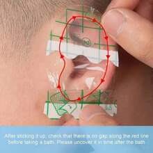 20/100pcs Waterproof Ear Stickers, Shower Ear Covers, Ear Protectors For Swimming, Bathing Ear Stickers