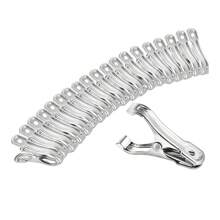 花园夹，不锈钢温室夹，用于网状结构的温室夹，具有强大的抓地力，可以将遮阳布或植物覆盖物固定在花园箍上（20 个装） - 銀色 - 查看 1