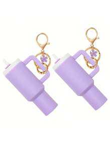 Juego de 1/2/3/5/8 piezas de llavero con mini vaso, lindos encantos con vaso para mujer para bolso, mochila, botella de agua mini - Estilo callejero, multicolor, accesorios del llavero, encantos para bolsos, vasos, 5/3/2/1 llaveros, accesorios para bolsos, encantos para bolsos de mano, caja de almacenamiento de lápiz labial, accesorios para bolsos, llavero de mini vaso, llavero de mini vaso para llavero o bálsamo labial, llavero lindo de vaso