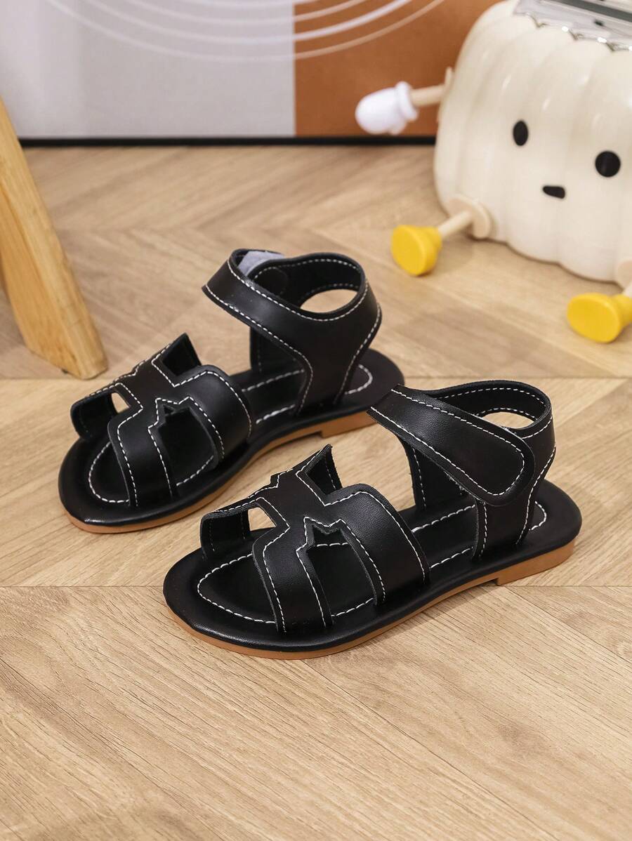 Children's Fashionable Comfortable Non-Slip Sandals, Kids Beach Sandals, Children's Outdoor Walking Sandals - Black - View 1