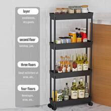 4 Tier Storage Cart - Black - View 3