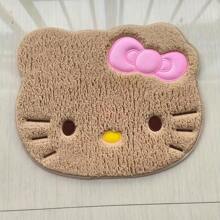 Sanrio 1pc Authorized Sanrio Hello Kitty Floor Mat - Soft, Modern Aesthetic Cat Rug With Cartoon Anime White Cat Face Design - Ideal For Living Room, Bedroom, Entryway Home Decor