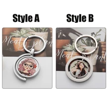 1pc Double-Sided Printed Rotatable Bag Charm & Keyring Customized Bag Accessory And Keychain 2 Designs Available Bridesmaid Gifts - Multicolor - View 3