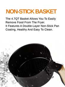 RAF Friteuză automată inteligentă de uz casnic cu capacitate de 4,7 litri, cu ecran tactil LED multifuncțional, poate fi utilizată pentru prăjit, cuptor electric, pui, cuptor cu microunde