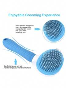 Brosse de toilettage pour chiens et chats - Outil de démêlage en douceur avec poignée ergonomique antidérapante pour un toilettage facile et confortable