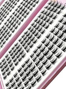 Wholesale 320/100pcs Manga Lash Clusters Fairy Natural Cluster Eyelash Extension Spiky Wispy Cluster Lashes Anime Individual Lashes C Curl 10-14mm Ultra- Band DIY At Home - 黑色 - 查看 4