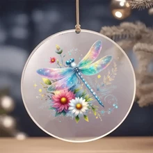1 st (20 verschillende patronen kunnen vrij worden gesneden) Dragonfly & Flower Series Design Heat Transfer Paper, waterdicht voor glazen bekers, roestvrijstalen rolvinyltransferpapier, UV DTF, geschikt voor 16OZ-bekers, koelkasten, laptops, mokken en andere vlakke oppervlakken, waterdichte doe-het-zelfdecoratie (bekers niet inbegrepen)