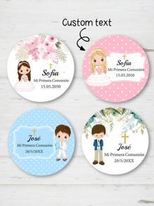 UNICCUT Etiquetas Decorativas Personalizáveis "Meu Primeiro Batismo", Adesivos de Batismo Autoadesivos, Ornamentais, Multifuncionais, Adesivos, Elegantes, Requintados, Alta Qualidade, Desenhos Animados, Coloridos, Fofos, Personalizados, Únicos, Presentes Ideais para Ele, Presentes Ideais para Ela, Ela, Pai, Mãe, Família, Amigos, Filho, Filha, Casa, Essenciais, para Bebê - Multicolorido - Visão 5