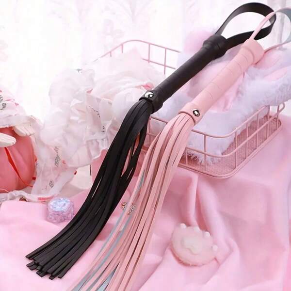 2 piezas de fusta, feminismo, fusta de mano, castigo, juego alternativo BDSM, accesorio para juegos de pareja adultos, diseño elegante rosa con cinta negra
