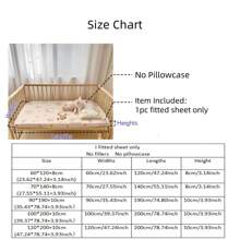 1pc Infant/Toddler Cartoon All Cotton Printed Fitted Crib Sheet, Cute, Comfortable & Fun Child Fitted Sheet, 4-Sides Elastic, Suitable For Baby Boys And Girls (No Pillow Case And Filler) - Multicolor - View 3