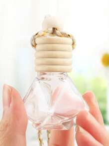 10/2pcs 0.27oz Hanging Car Air Fresheners Diffuser, Refillable Transparent Glass Essential Oil Fragrance Diffuser Pendant Mini Bottles Gifts Birthday Graduation - Multicolor - View 5