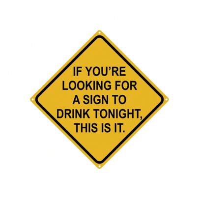 Drink Tonight Vintage Metal Tin Sign, Home Decor, Room Decor, Wall Decor, Bathroom Decor, Bar Decor, Cafe Decor, Garage Decor, Farmhouse Decor, 20CMX20CM,8 X 8 Inch Gifts Birthday Graduation