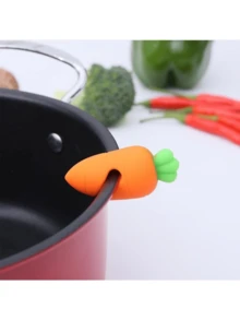 1 件装硅胶锅盖升降器、耐热锅盖垫、防溢锅盖支架、可爱炒锅盖支架 - 彩色 - 查看 3