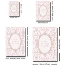 Set Of 3 Unframed Psalm 139 Christian Art Canvas Poster Print Pink Bow Girly Preppy Wall Art Painting Minimalist Motivational Picture For College Room Decor, Apartment, Living Room, Bedroom, Modern Home Decoration