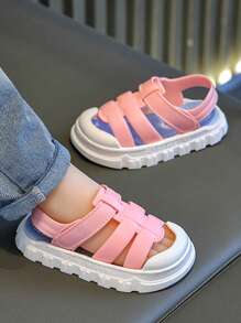 Children Flat Sandals, 2025 Summer New Fashion Boys Beach Shoes, Mid-Small Kids Soft Bottom Toddler Soft Bottom Sandals, Suitable For Summer - Pink - View 6