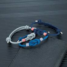 1pc Minimalist Romantic Infinity Adjustable Braided Couple Bracelet, Jewelry Gift For Valentine's Day