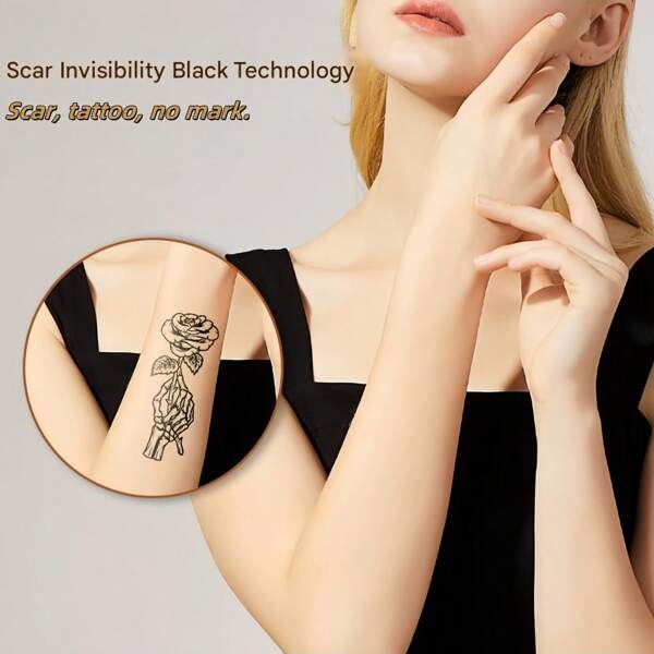 10pcs/Pack Various Style Selection Scar Cover Tattoo Sticker, Ultra- Invisible Birthmark Tattoo Cover Sticker, Half-Waterproof, Sweat-Proof, Breathable, Suitable For All, Promotional Discount