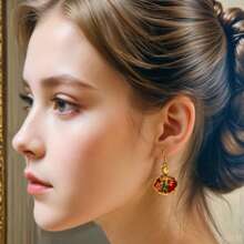 Vintage New Chinese Style Drop Earrings, Long Dangle Design For Party Holiday Daily Wear In Summer