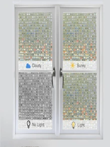 Window Film Static Cling Window Privacy Films Decorative Glass Vinyl Film For Windows Removable Sun Blocking Anti-UV - White - View 3