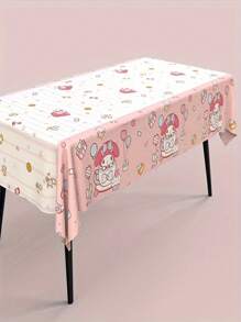 Sanrio 1/10pcs Sanrio Cute Cartoon Simple Highly Attractive Style Portable Attractive Series Tablecloth For Birthday Parties Home Use Party Decoration