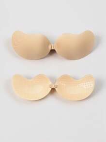 Apricot 粘性胸罩肩带 2 件装一次性乳头贴 - 粘性胸罩提升无肩带胸罩隐形胸罩粘贴式胸罩可重复使用硅胶胸罩女士丰胸 - 杏色 - 查看 4