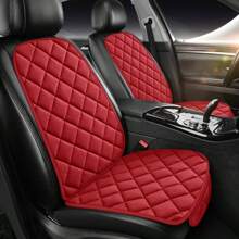 Nouveau coussin de siège de voiture au design de grille diagonale exquis, pour un seul siège de la première rangée, en matériau moelleux, confortable et chaud, facile à installer, convient à toutes les saisons et à une variété de modèles de voiture