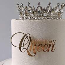 1pc/3pcs/5pcs Birthday Queen Happy Birthday Cake Topper Acrylic Queen Party Cake Side Decoration