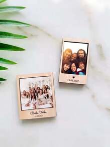 Cornice portafoto in legno minimalista personalizzata, stile da appendere, souvenir fai-da-te, cornice per esposizione di foto di bambini - Multicolore - Visualizzare 4