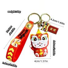 1 pieza Llavero lindo, adecuado para llaves de coche, mochilas, regalo de cumpleaños, unisex - Multicolor - Ver 7