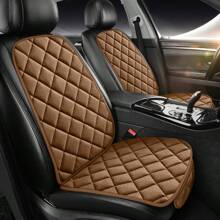 Nouveau coussin de siège de voiture au design de grille diagonale exquis, pour un seul siège de la première rangée, en matériau moelleux, confortable et chaud, facile à installer, convient à toutes les saisons et à une variété de modèles de voiture