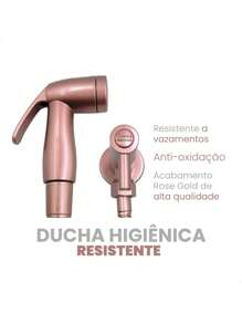 Crie e Construa Ducha Higiênica Rose Gold Luxo com Registro 1/4 de Volta