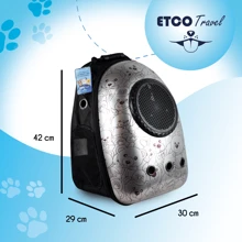 Mochila Transportadora Para Perros Gatos Mascotas Back Pack Encantador Domo