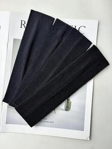 4 قطع / 3 قطع من أربطة الرأس البسيطة للاستخدام اليومي في اليوغا أو الجيم ، أربطة رأس للتمارين الرياضية والجري لامتصاص العرق ، قطع قماشية مرنة - متعدد الألوان - مشاهدة 4