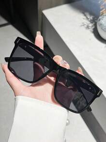 1 Par de gafas de sol rectangulares de moda unisex, aptas para pesca, deportes, vacaciones, viajes, conducción, calle, playa, protección UV, actividades al aire libre, golf, festivales, escalada, accesorios de moda callejera, fiestas, protección solar para vacaciones de verano en la playa, al aire libre, viajes