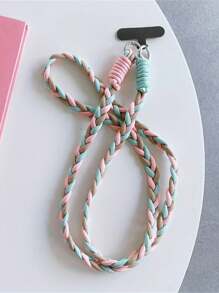 1 Stück bunte Handyhalter - lange Handyhalter-Anhänger, süßes Design, angenehmer Tragekomfort, Zufällige Farbe Metallkarabiner, ein Geschenk für Mutter, Familie, Freunde, Geburtstag, Urlaubshandy-Charm, Handykette