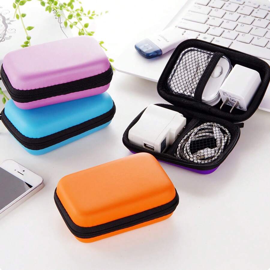 Mini Lipstick Cosmetics Storage Bag, Electronic Storage Bag, Cable Storage Bag, Travel Line Storage Bag, Tote Bag, Charger Portable Bag, Hard Disk, Headphones, USB, SD Card (Multi-Color Optional) Suitable For Daily, Travel, Office. Holiday Gift Travel Essentials Holiday Essentials