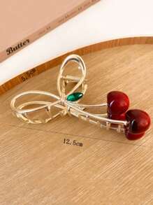 1 st. Vrouwen Haarklem Eenvoudige Elegante Kersengreep Grote Haarknot Clip Achterkant Haarklem Premium Touch Haarklem Hoofddeksel Haaraccessoires