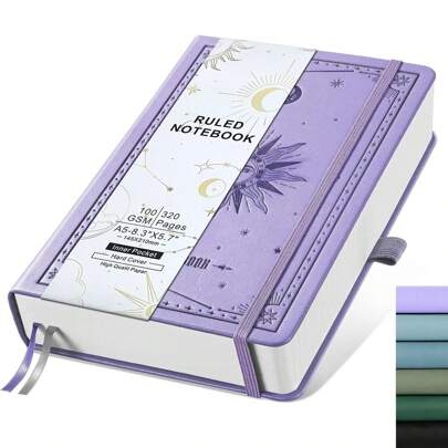 320 Seiten Notizbuch mit dickem Papier, 100g/m² dickes Tagebuch, A5 Notizbuch mit Punkteraster in Kunstledereinband, geeignet für Frauen, Männer, Schule, Arbeit zum Schreiben von Notizen, 14,5 x 21 cm, Schulmaterial, Rückkehr zur Schule