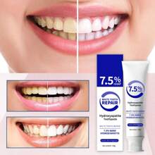 7.5%羟基磷灰石美白牙膏，含薄荷精油，保湿，基础清洁，清新口气，强化牙齿护理，适合所有人 - 藍白色 - 查看 4