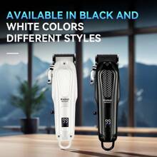 Kemei KM-PG1071 Professional Hair Clipper For Men,Cordless Barber Clippers For Hair Cutting,Rechargeable Barber Clipper&Trimmer With LCD Display,Blade Haed Multi-Gear Adjustmen,Hair Cutting Machine Tools,Electric Razor Beard Shavers Gift For Men