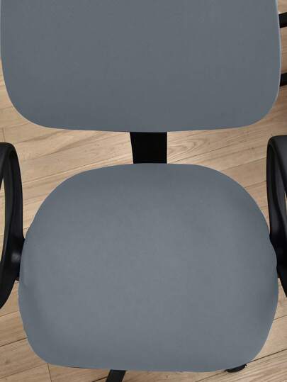 2 Pieces Stretchy Solid Color Office Chair Cover, European And American Style Home/Office Chair Cover