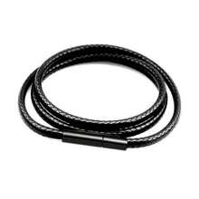 1pc/Lot Black Leather Chain Necklace For Diy Women Men Handmade Braid Rope Long Necklace 40/50/60/70CM Neck Pendant Chain Jewelry Gift