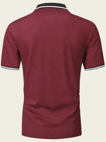 4 Piezas Camisas polo de manga corta de verano de colores para hombre, camisas polo clásicas casuales y delgadas de unicolor, versátiles para vacaciones y uso al aire libre