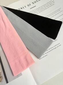 4 قطع / 3 قطع من أربطة الرأس البسيطة للاستخدام اليومي في اليوغا أو الجيم ، أربطة رأس للتمارين الرياضية والجري لامتصاص العرق ، قطع قماشية مرنة - متعدد الألوان - مشاهدة 11