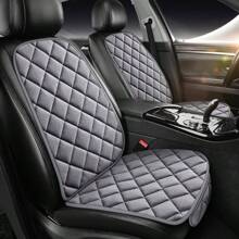 Nouveau coussin de siège de voiture au design de grille diagonale exquis, pour un seul siège de la première rangée, en matériau moelleux, confortable et chaud, facile à installer, convient à toutes les saisons et à une variété de modèles de voiture