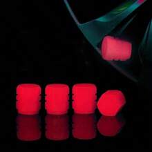 20pcs Luminous Tire Valve Caps, Glow In The Dark Tire Valve Covers For Bicycle, Motorcycle, Car Decoration Accessories