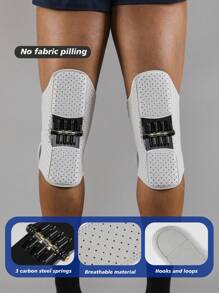 VBOSI 1 Pair Adjustable Knee Brace With Spring Booster Men Women Rebound Stabilizer For Sports Training & Squat Support Gym Accessories Knee Support