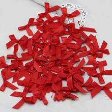 50/100/200pcs Mini Ribbon Bow Crafts Multi-Color Small Bow Ribbon Bow Flower Gift Packaging Wedding Birthday Party Sewing Scrapbook DIY Decorative Items - Multicolor - View 11