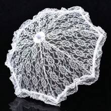 1pc Random Floral Pattern Photography Studio Prop Umbrella, Lace & Flower Design, Small Size Wedding Decor Craft Umbrella Summer Cooling,Beach,Travel