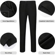 Men's Floral Dinner Party Prom Wedding Stylish Suits For Men One Button Dinner Jacket Pants Sethalloween - 紅色 - 查看 4